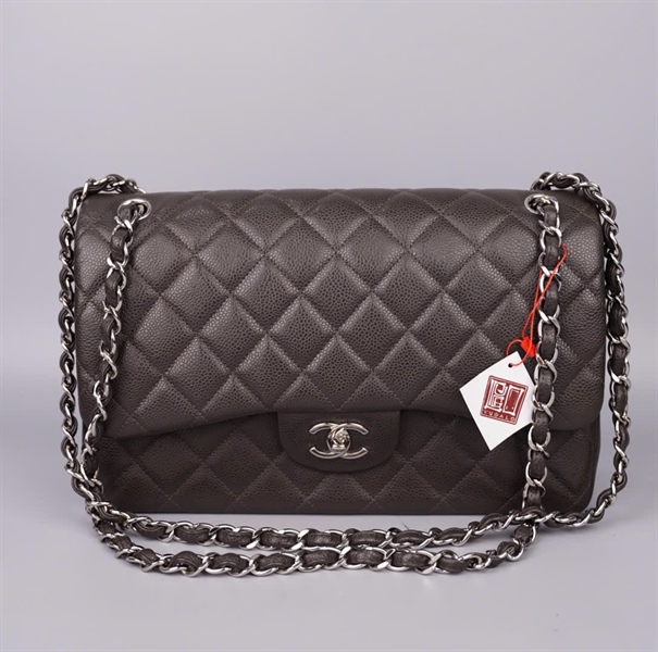 Túi Chanel Classic Jumbo nâu đen (18246635) sz30 KG+