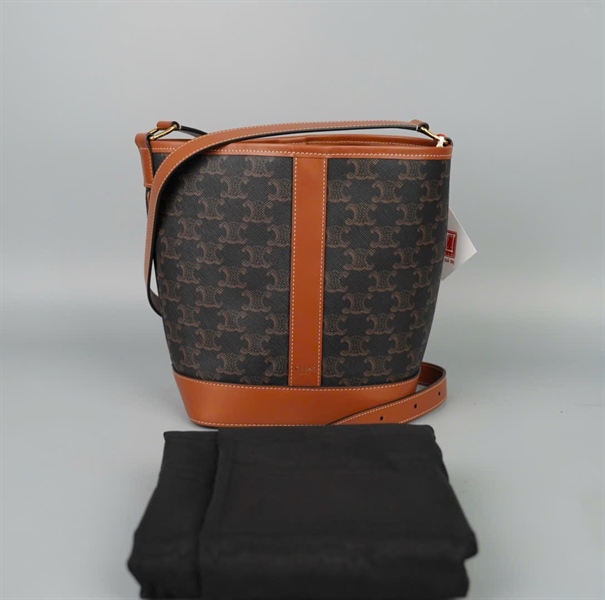 Túi Celine bucket nâu sz18 (A-T) KG+