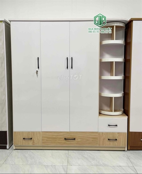 Tủ 3 cánh kệ xoay