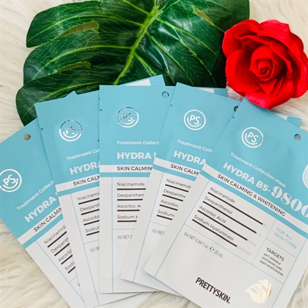Mặt Nạ Giấy Prettyskin Treatment Collection Mask Hydra B5-9800 25ml – Cấp Ẩm, Phục Hồi, Dưỡng Trắng Da