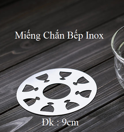 Miếng Chắn Inox Đường Kính 9 Cm Dùng Đế Nến Tròn Thủy Tinh Chịu Nhiệt - MCDNR