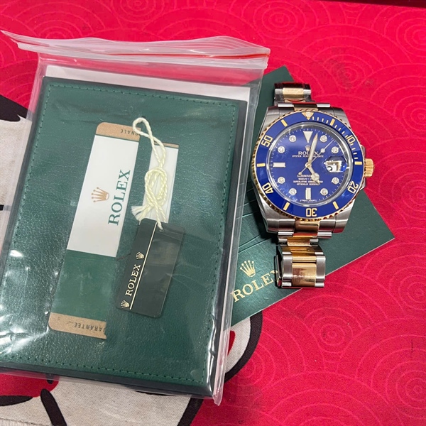 Đồng hồ Rolex mặt tròn xanh (2L62C599) sz40mm (HC) KG+