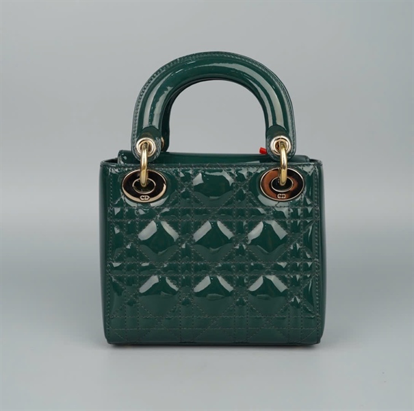 Túi Dior Lady xanh đậm (17-BO-1109) sz mini KG+