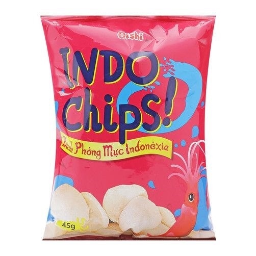 Bim bim Oishi snack phồng mực 45GR
