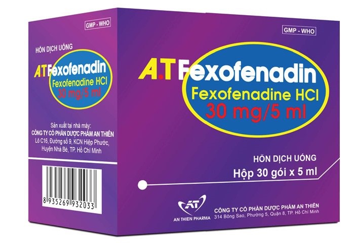 At fexofenadin hcl 30mg/5ml an thiên (h/30g/5ml)