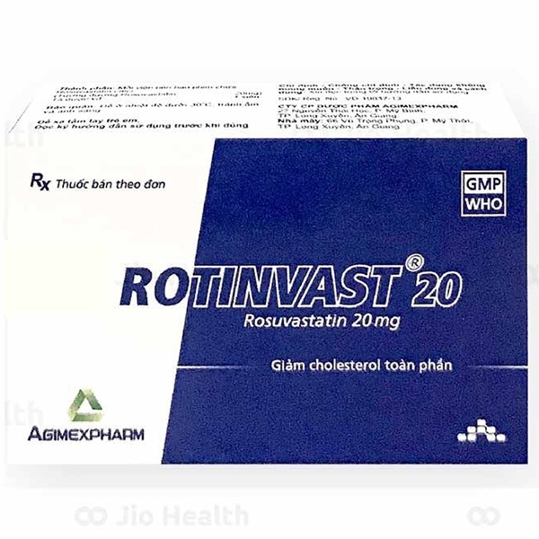 Rotinvast Rosuvastatin 20 Agimexpharm (h/30v)