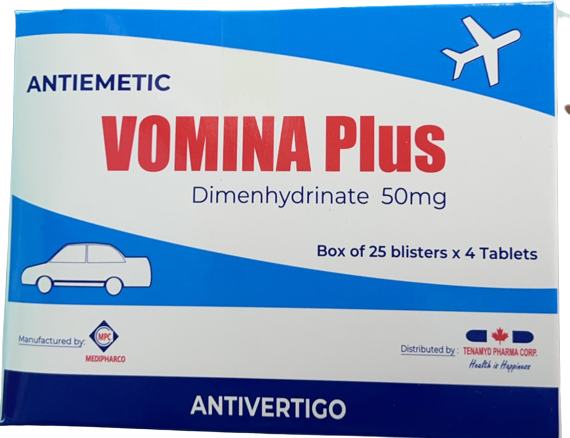 Vomina plus dimehydrinate 50mg medipharco (h/100v)