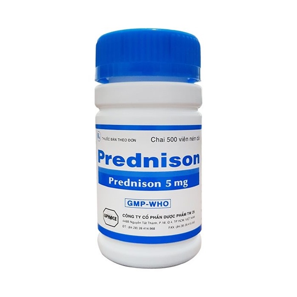 Prednison 5mg tw25 xanh (c/500v)