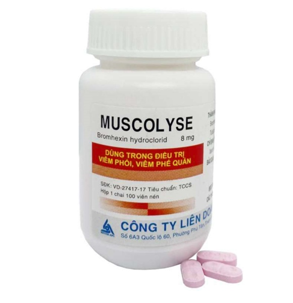 Muscolyse bromhexin hcl 8mg meyer bpc (c/100v)