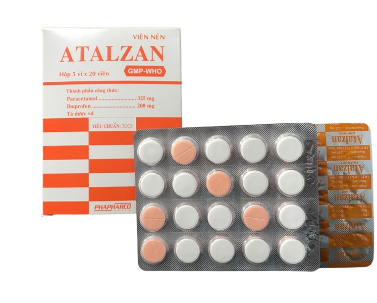Atalzan paracetamol 325mg Phapharco (H/100V)