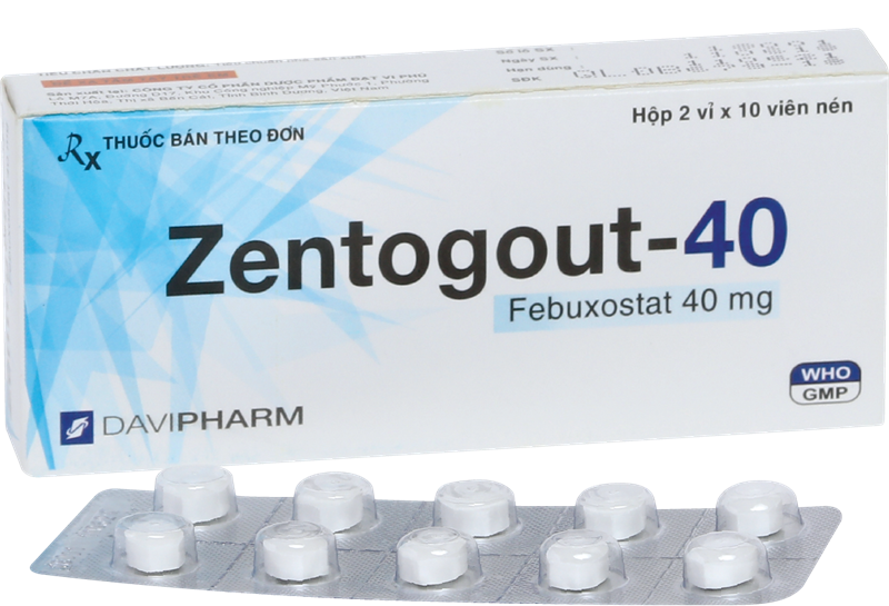 Zentogout febuxostat 40mg davipharm (h/20v)