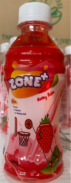 Nước bù điện giải Zone + vị dâu 250ml ( lốc 6 chai )