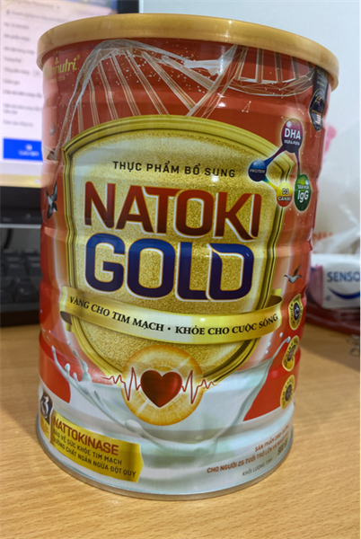Vitanutri Natoki Gold 900g (Cho người 25 tuổi trở lên và người già) (Dưỡng chất ngăn ngừa đột quỵ) - Hoàng Trung Kha