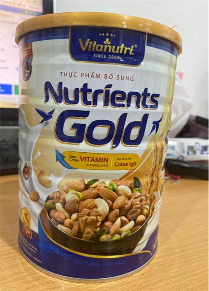 Vitanutri Nutrients Gold (Sữa hạt bổ sung yến sào) 900g - Hoàng Trung Kha