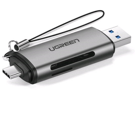 Đầu đọc thẻ TF, SD chân cắm USB-C và USB Ugreen ( 50706)