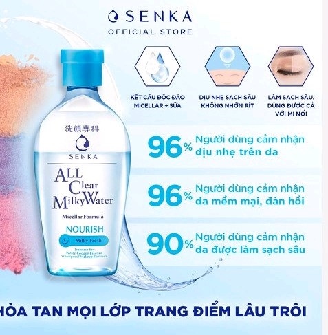 Sữa tẩy Trang Senka trang điểm