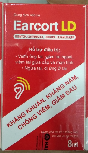 Dung dịch nhỏ tai Earcort LD 8ml