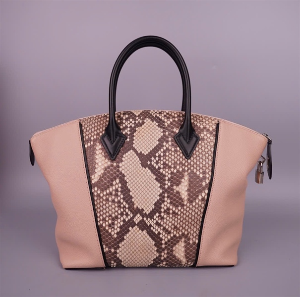 Túi LV Lockit hồng da trăn kèm ổ + chìa (AH1106) sz27 +