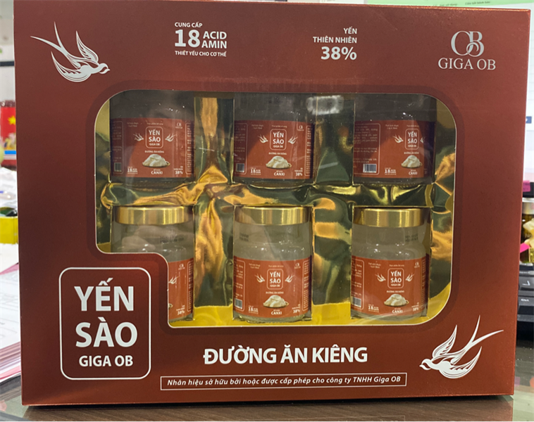 Yến sào Giga OB - đường ăn kiêng (Hộp 6 lọ x 70ml) - PH. Pharco USA 2