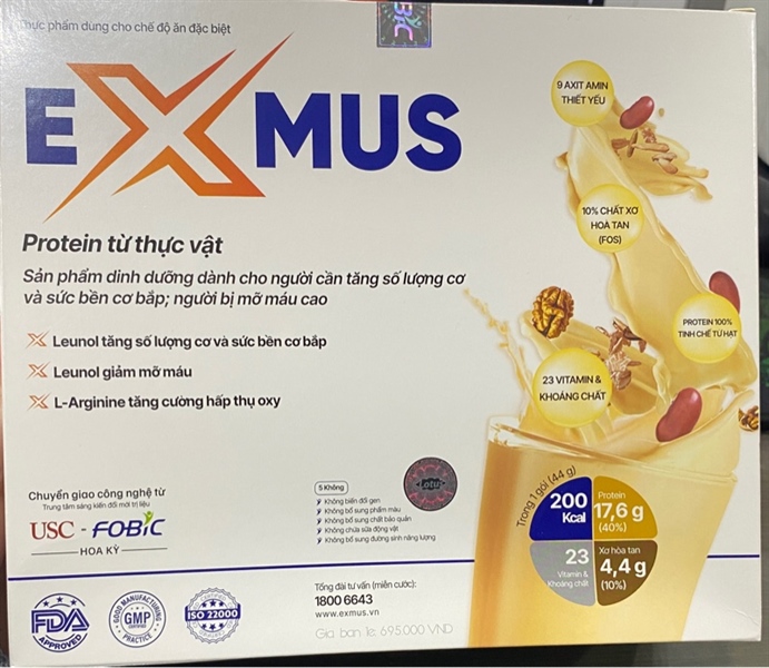 Sữa hạt Exmus (Hộp 14 gói x 44g) - Việt Nam