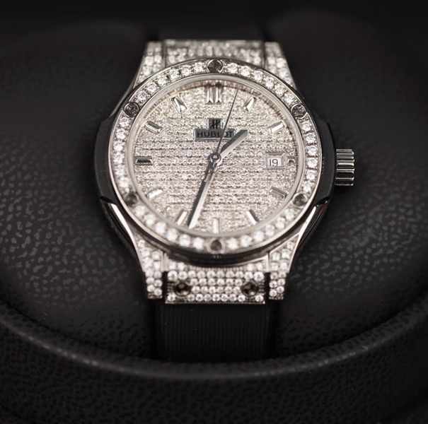 Đồng hồ Hublot mặt tròn quai đen (1304370) (HC) +