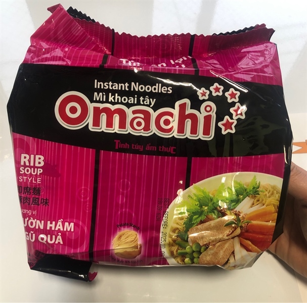 Mì Omachi sườn hầm ngũ quả Bịch 5 gói