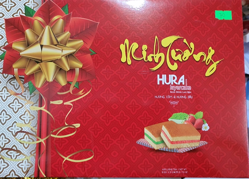 Bánh Hura dâu hộp demi 360 gam