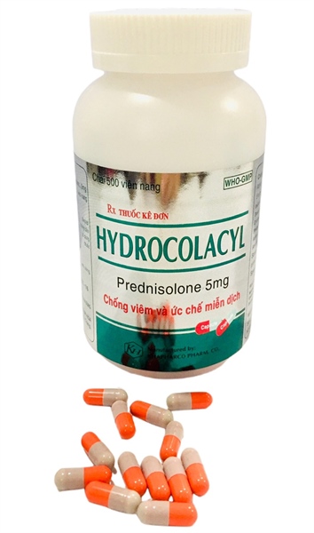 Hydrocolacyl prednisolon 5mg khapharco (C/500 viên nang)