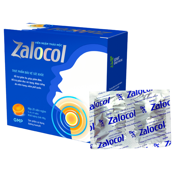 Viên ngậm thảo mộc hỗ trợ giảm ho giảm đờm zalocol Tinh Hoa Thiên Nhiên (H/20v)
