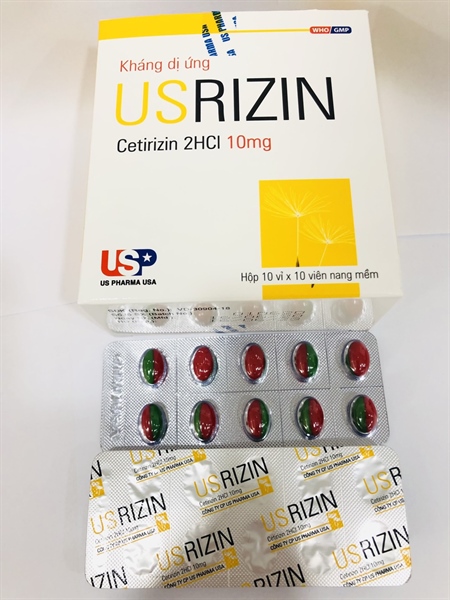 Usrizin Cetirizin 10mg US Pharma Usa (H/100V)