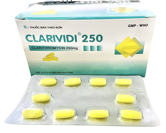 Clarividi clarithromycin 250mg vidipha (h/100v)