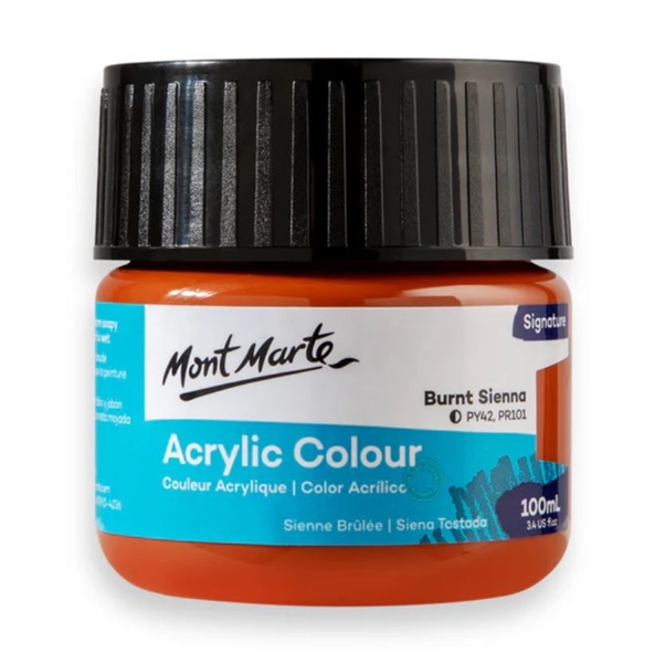 ACRYLIC MONT MARTE 100ML BURNT SIENNA