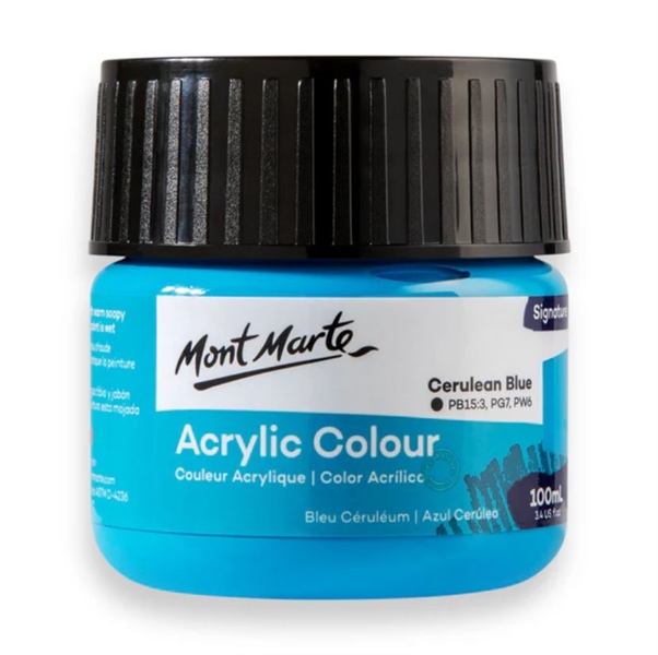 ACRYLIC MONT MARTE 100ML Cerulean Blue