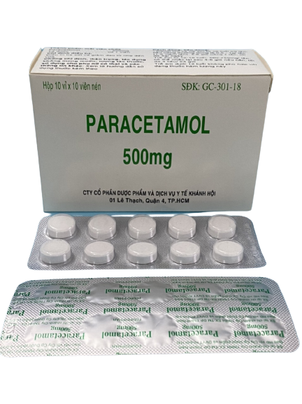 Paracetamol 500mg Khánh Hội (H/100v)