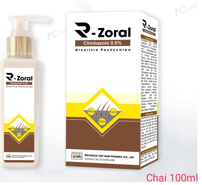Dầu gội trị nấm da đầu R Zoral Vgas (C/100ml)