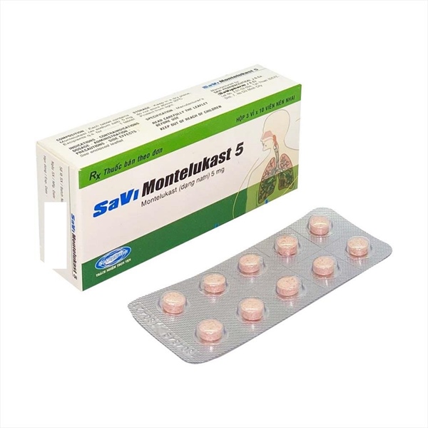 Savi montelukast 5mg savipharm (h/30v nén nhai)