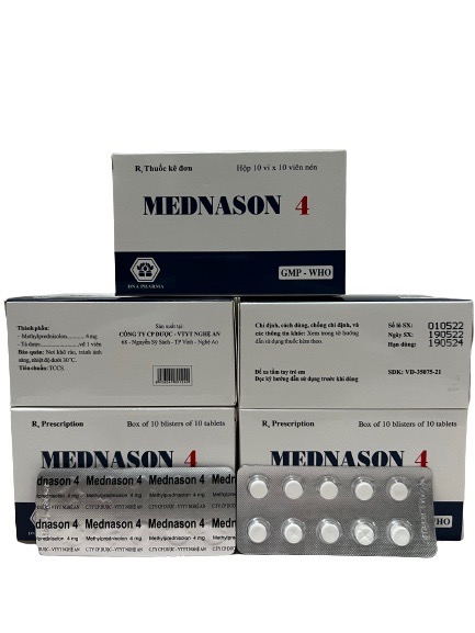 Mednason 4 Methylprednisolon 4mg DNA Pharma (H/100V)