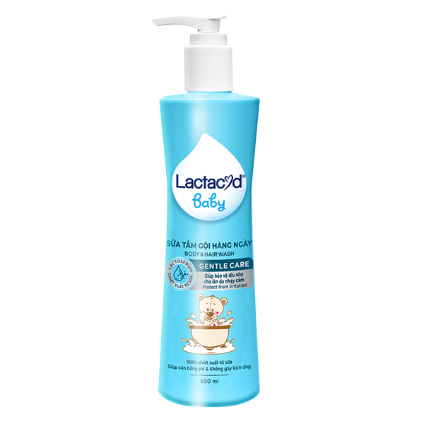Sữa tắm gội lactacyd baby gentle care sanofi (c/500ml)