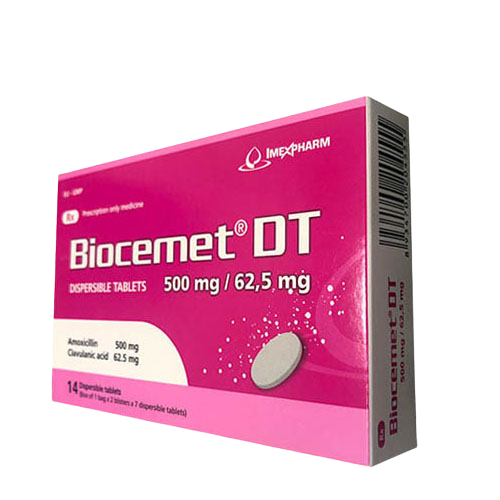 Biocemet dt 500mg/62.5mg imexpharm (h/14v)