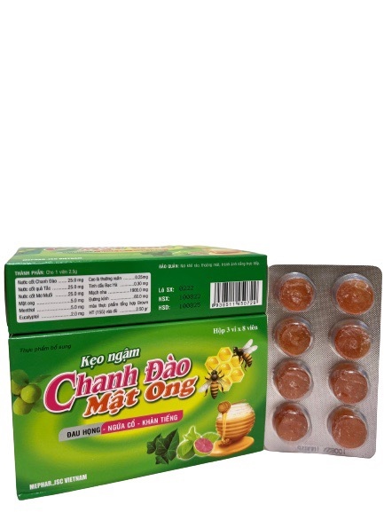 Giảm ho ngứa cổ chanh đào mật ong đại y (h/24v)