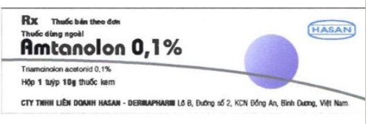Amtanolon triamcinolon 0.1% hasan (lốc/10t/10gr)