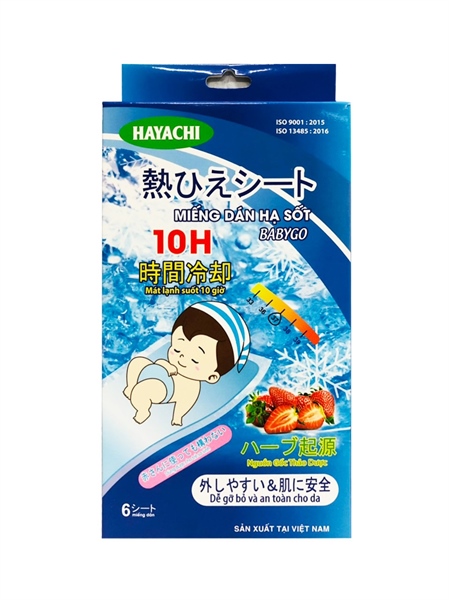 Miếng dán hạ sốt hayachi (h/6m)