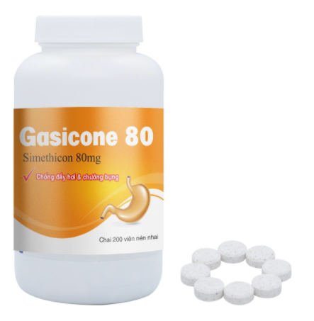 Gasicone simethicon 80mg usp (c/200v)