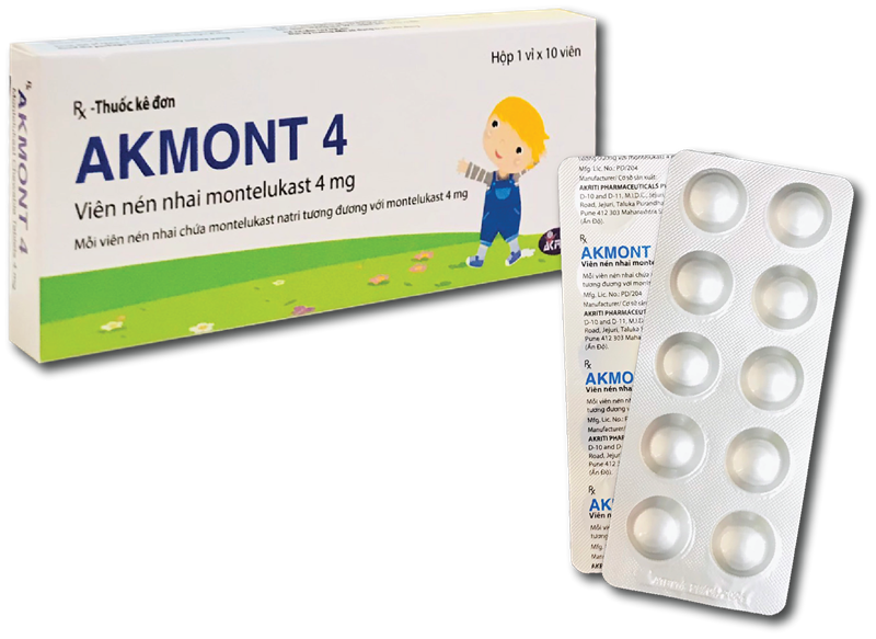 Akmont montelukast 4mg akriti (h/10v)