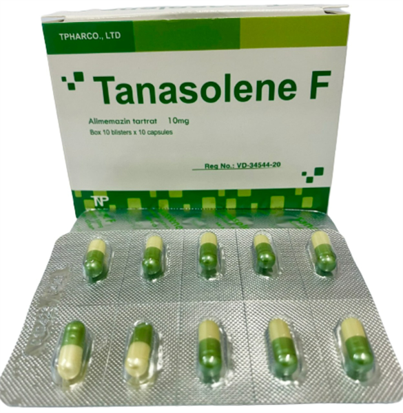 Tanasolene f alimemazin 10mg thành nam (h/100v)