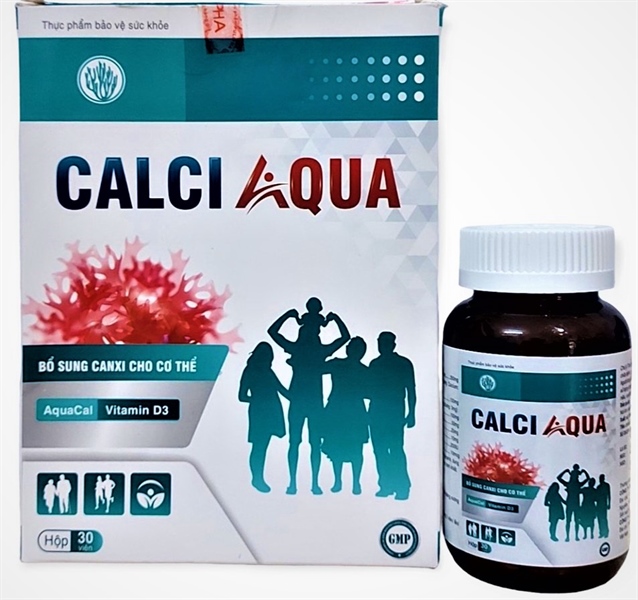 Bổ Sung Canxi Hữu Cơ D3 K2 Calci Aqua Pulipha (C/30V)