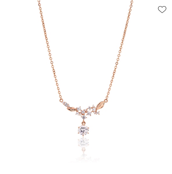 10-315 Dây chuyền vàng 10K (vàng hồng)