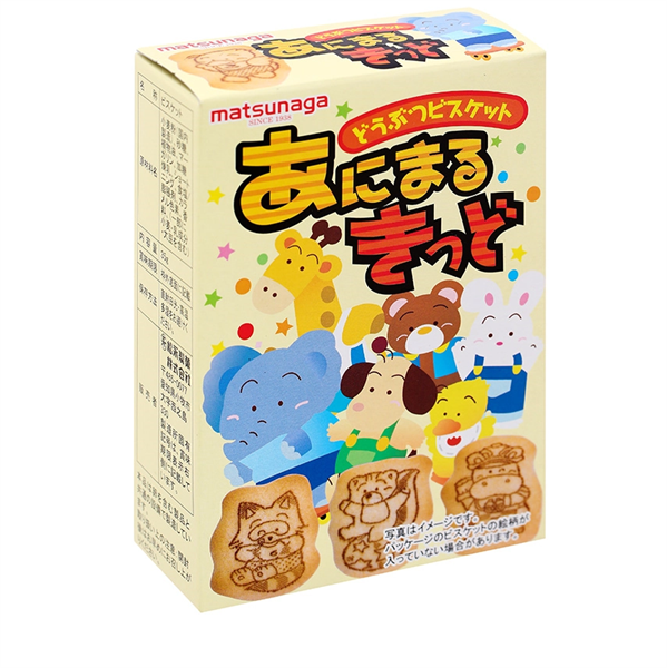 Bánh quy ăn dặm hình thú matsunga Nhật 25g