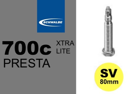 SWB TUBE, 700c [18/28] XTRA LITE, SV80