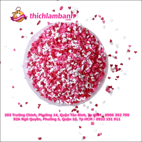 Bông đường tim nhí 3 màu (500g)